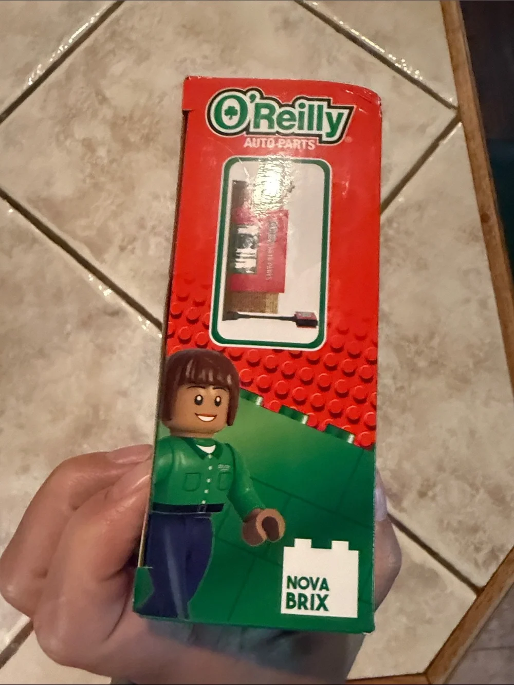 Lego O'Reilly Auto Parts Building Set Red Green Tan